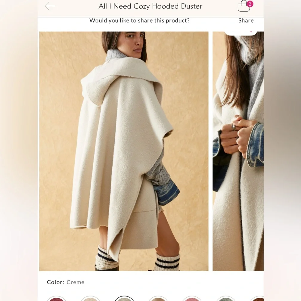 Free People hooded duster - Picture 3 of 12